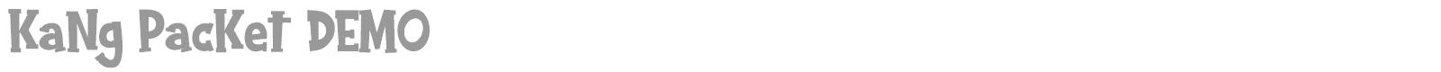 Kang Packet font preview